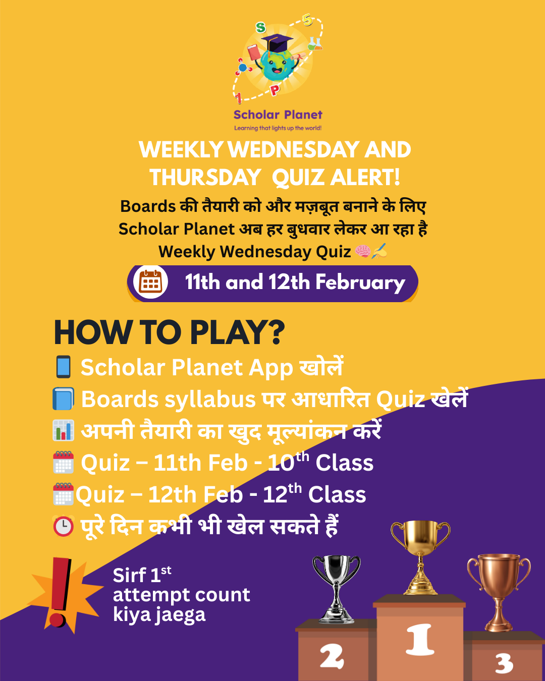 Weekly Wednesday Quiz For 10th Boards